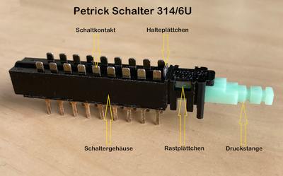 Petrick-Schalter  314/U6 als Beispiel im CV1600