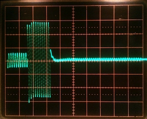 Kompression bei einem -33dB - -1dB - -33dB Sprung
