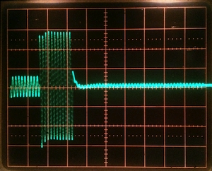 Kompression bei einem -33dB - -1dB - -33dB Sprung