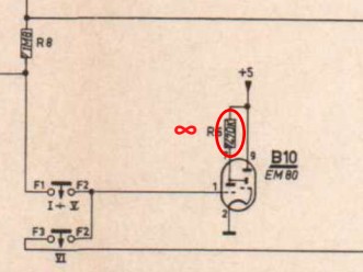 Reverbeo EM80 defekter Widerstand an Anode