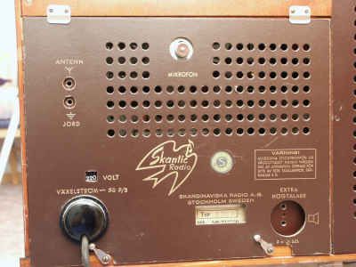 Skantic Radio S295M Rückwand